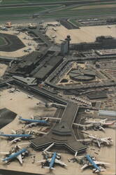 Schiphol International Airport Aerial View Postcard