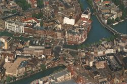 Aerial view of the Mint Tower and Mint Square Postcard