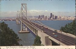 San Francisco—Oakland Bay Bridge with City Skyline Postcard