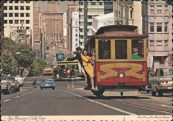 San Francisco Cable Cars on California Street Postcard