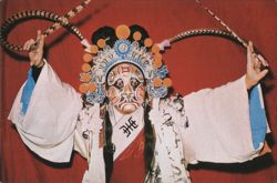 Performer in Chinese Opera Costume and Makeup Postcard