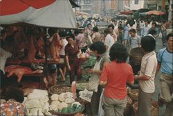 Open Street Market in Kowloon, Hong Kong Postcard