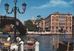 Ponte Accademia and Palazzo Franchetti, Grand Canal Postcard
