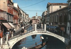 Rio dei Tolentini Canal and Bridge, Venice Postcard