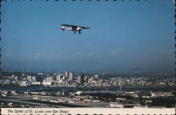 The Spirit of St. Louis over San Diego Postcard