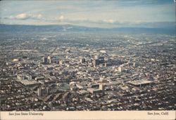 Aerial View of San Jose State University and Downtown Postcard