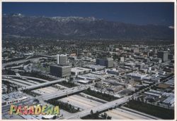 Pasadena, California City of Roses with San Gabriel Mountains Postcard