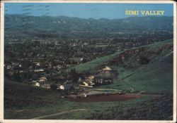 Simi Valley Panoramic View of Residential Area Postcard