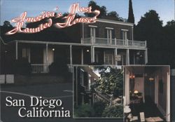 The Whaley House, America's Most Haunted House, San Diego Postcard