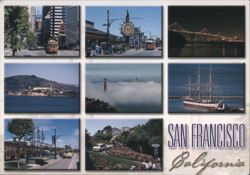 San Francisco Iconic Views Collage Postcard