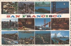 San Francisco: Chinatown, Golden Gate Bridge, Cable Cars & More Postcard