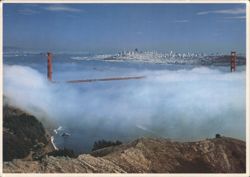 The Golden Gate Bridge in the Fog, San Francisco Postcard