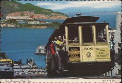 San Francisco Cable Car Climbing Hyde Street Postcard