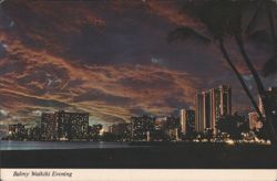 Balmy Waikiki Evening Postcard