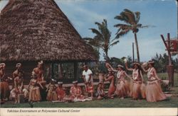 Tahitian Entertainers at Polynesian Cultural Center Postcard