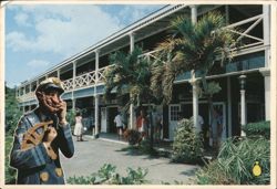 Pioneer Inn, Lahaina, Maui with Nautical Statue Postcard