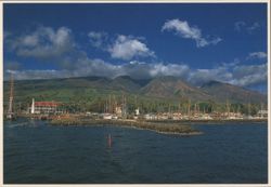 Lahaina Harbor View from the Pacific Ocean Postcard