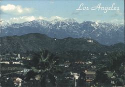 Hollywood Sign & Hills, Los Angeles CA Continental Chrome Postcard Postcard