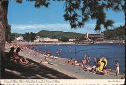 City Beach on Lake Coeur d'Alene, Idaho Postcard