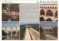Pont du Gard, Roman Aqueduct Masterpiece, Provence Postcard