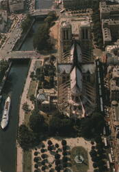 Aerial View of Notre-Dame, Paris Postcard