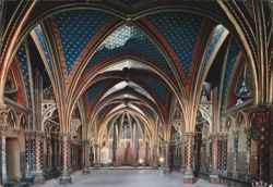 Sainte-Chapelle Lower Chapel Interior, Paris Postcard