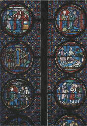 Sainte-Chapelle Stained Glass, Judith & Job Windows Postcard