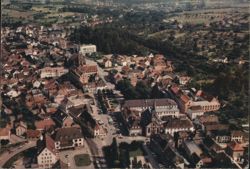 Aerial View of Niederbronn-les-Bains Postcard
