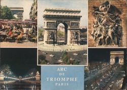 Arc de Triomphe & Champs-Élysées, Paris Postcard