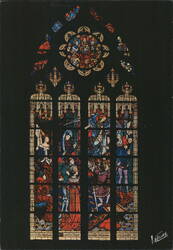 Orléans: St. Joan of Arc Stained Glass, Sainte-Croix Cathedral Postcard