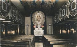 Chapel Interior aboard the SS Normandie Liner Postcard