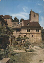 Saint-Cirq Lapopie Village and André Breton House Postcard