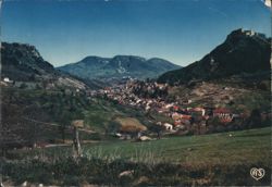 Salins-les-Bains with Forts Saint André and Belin, Mont Poupet Postcard
