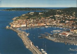 Aerial View of Port and Citadel, Saint-Tropez Postcard