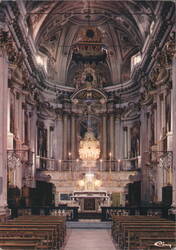 Interior of St. Michael's Church, Sospel Postcard