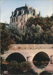 Château Raoul and Bridge, Châteauroux Postcard