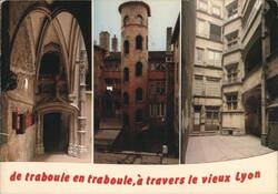 Lyon Traboules and Old Town Architectural Views Postcard