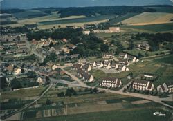 Crécy-sur-Serre Aerial View Postcard