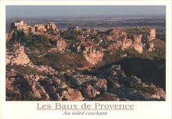Les Baux de Provence at Sunset Postcard