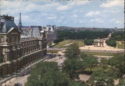 Tuileries Garden, Louvre, Eiffel Tower, Arc de Triomphe - Paris Postcard
