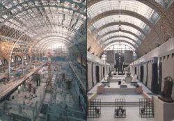 Musée d'Orsay Paris Postcard: 1981 Construction & 1986 View Postcard