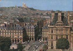 View of Place des Pyramides and Montmartre, Paris Postcard