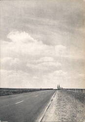 Road leading to Chartres Cathedral Postcard