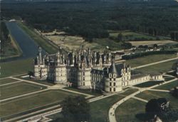 Château de Chambord, Aerial View, Loire Valley Postcard