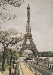 Eiffel Tower and Gardens, Paris Postcard