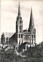 Chartres Cathedral, Front View Postcard