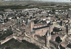 Aerial View of the Cité, Carcassonne Postcard