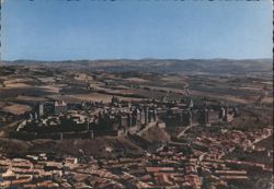 Panoramic View of the Fortified City of Carcassonne Postcard