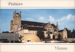 Poitiers Cathedral and Espace Mendès-France Postcard