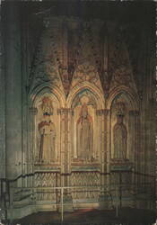 Basilica Saint Nazaire Interior, Bishop & Archdeacon Statues Postcard